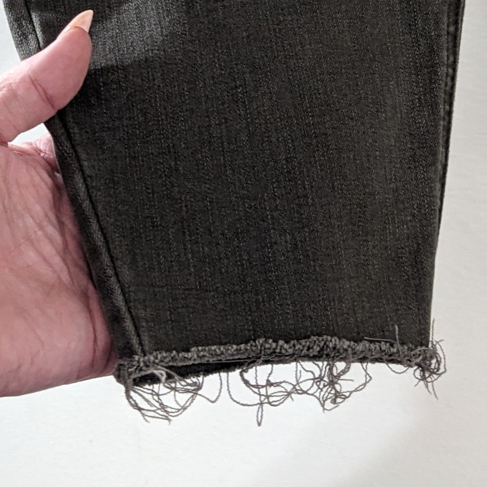 PISTOLA Dark Grey Raw Hem Crop Skinny Jeans - Picture 6 of 8